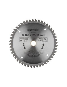 DISCO DE SIERRA CIRCULAR TCT 165 MM WOLFCRAFT 6621000