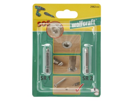 PUNTAS SACA TORNILLOS DEFECTUOSOS WOLFCRAFT 2PZS