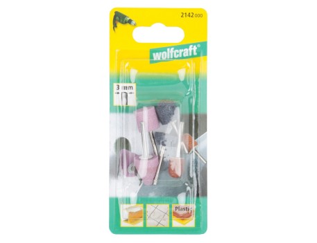 JUEGO MUELAS ABRASIVAS CERAMICAS 5 PIEZAS WOLFCRAFT