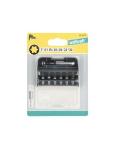 CAJA DE PUNTAS TORX WOLFCRAFT 7 PIEZAS 25 MM 2