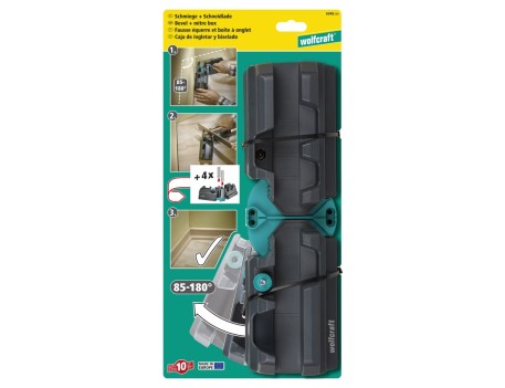 CAJA DE INGLETES Y FALSA ESCUADRA WOLFCRAFT 70MM