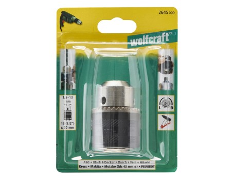 PORTABROCAS DE ACCIÓN RÁPIDA WOLFCRAFT 5-13MM 1/2X20