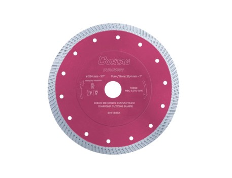 DISCO DIAMANTE CORTE SECO TURBO 250MM DUROKORT