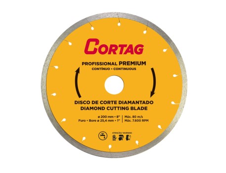 DISCO DIAMANTE CORTE HÚMEDO 200MM CONTINUO
