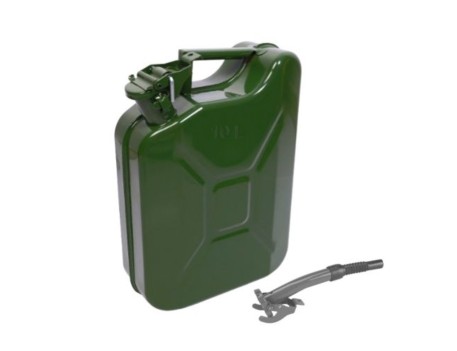 BIDON METÁLICO 10L.(JERRYCAN)+BOCA FLEX.