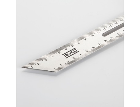 FALSA ESCUADRA ACERO INOXIDABLE 300 MM MANGO ALUMINIO ALYCO