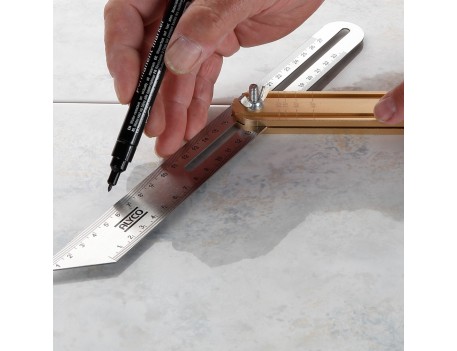 FALSA ESCUADRA ACERO INOXIDABLE 300 MM MANGO ALUMINIO ALYCO