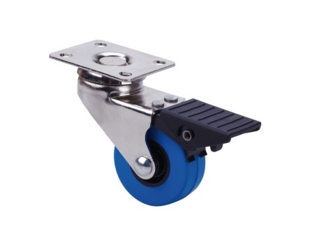 RUEDA GIRATORIA CON FRENO POLIURETANO 40 MM RUEDAS ALEX