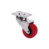 RUEDA GIRATORIA POLIURETANO ROJO 40MM ALEX