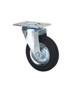 RUEDA GIRATORIA DE GOMA 125 MM CON RODAMIENTOS RUEDAS ALEX