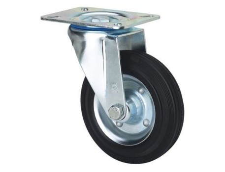 RUEDA GIRATORIA DE GOMA 125 MM CON RODAMIENTOS RUEDAS ALEX
