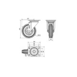RUEDA GIRATORIA DE GOMA 125 MM CON RODAMIENTOS RUEDAS ALEX
