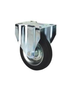 RUEDA FIJA 125 MM GOMA NEGRA ALEX 2-0228