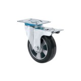 RUEDA GIRATORIA 100MM GOMA CON FRENO ALEX