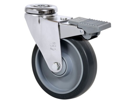 RUEDA GIRATORIA CON AGUJERO M12 125MM RUEDAS ALEX