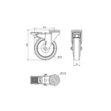 RUEDA GIRATORIA CON AGUJERO M12 125MM RUEDAS ALEX