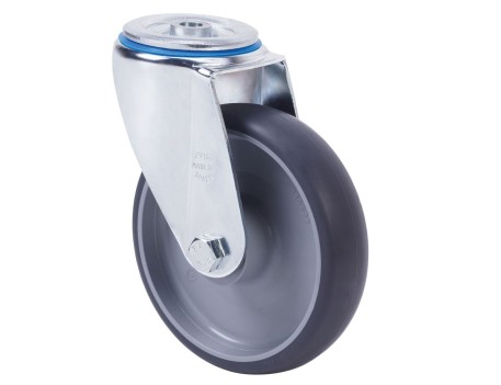 RUEDA GIRATORIA ALEX 100 MM GOMA GRIS 2-3244