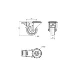 RUEDA GIRATORIA 20ZVLFD80-PGZN 104MM RUEDAS ALEX