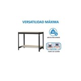 BANCO TRABAJO SIMONWORK BT0 900X750 ANTRACITA/MADERA