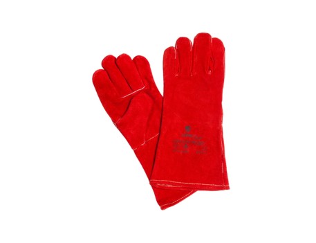 GUANTE WELDER SOLDADOR ROJO DE PROTECCIÓN