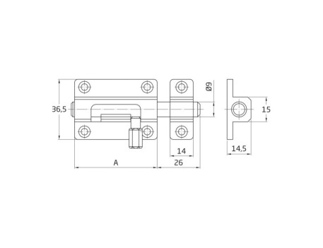 PASADOR 700-40 LATON PULIDO DISPLAY AMIG