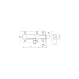 PASADOR 700-40 LATON PULIDO DISPLAY AMIG