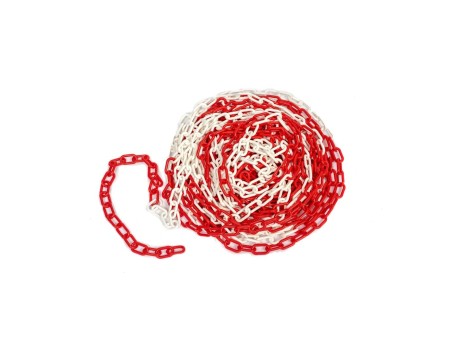 CADENA PLÁSTICA MEPLAS JAR ROJA Y NEGRA 25M 6MM