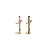 JUEGO SOPORTES REGLA 30CM ACERO BICROMATADO RUBI