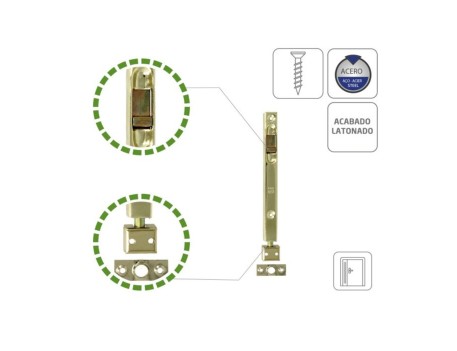 PASADOR LATONADO 400-110MM BARNIZ REF.1248