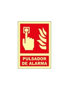 SEÑAL A4 CLASE B FOTOLUM. PULSADOR ALARM