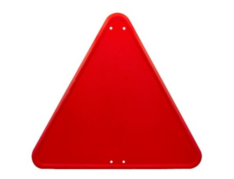 PLACA GENERICA ECO/70CM.TRIANGULAR ROJA