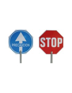 SEÑAL PASE-STOP PLACA PVC/VINILO N-1