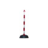 POSTE PVC SEÑALIZACION ROJO/BLAN BASE PE