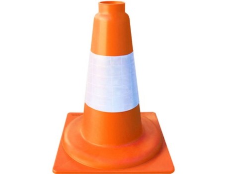 CONO NARANJA PVC FLEXIBLE 30CM 1 PZ