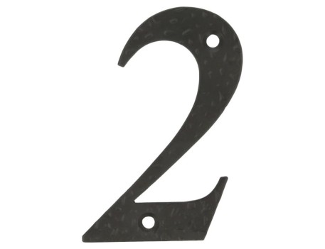 NÚMERO 2 DE ACERO NEGRO PARA SEÑALIZACIÓN AMIG
