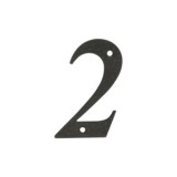 NÚMERO 2 DE ACERO NEGRO PARA SEÑALIZACIÓN AMIG