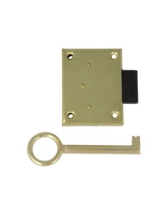CERRADURA DE EMBUTIR PARA MUEBLE LATÓN 40 MM AMIG