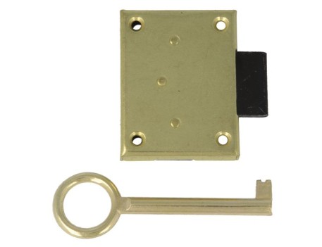 CERRADURA DE EMBUTIR PARA MUEBLE LATÓN 40 MM AMIG