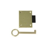 CERRADURA DE EMBUTIR PARA MUEBLE LATÓN 40 MM AMIG