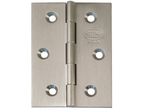 BISAGRA FIJA LATON CROMO MATE 60X40 MM AMIG 1002