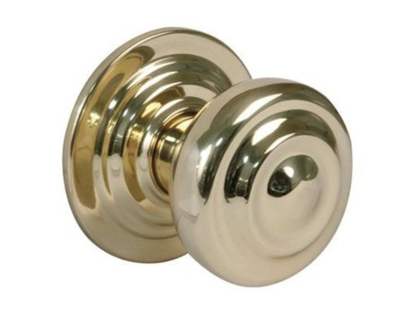 POMO PUERTA LATÓN BARNIZADO DIÁMETRO 70 MM AMIG