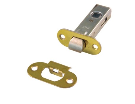 PICAPORTE TUBULAR LATONADO 8 MM CUADRADILLO 45 MM AMIG