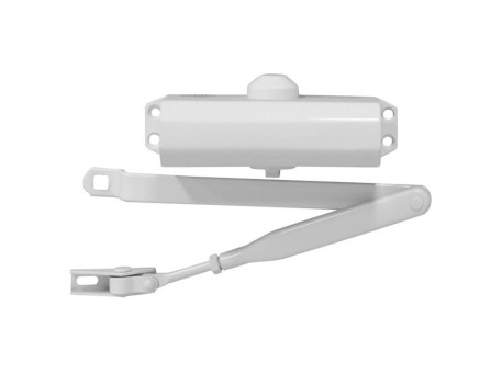 CIERRAPUERTAS AJUSTABLE ALUMINIO BLANCO AMIG 777