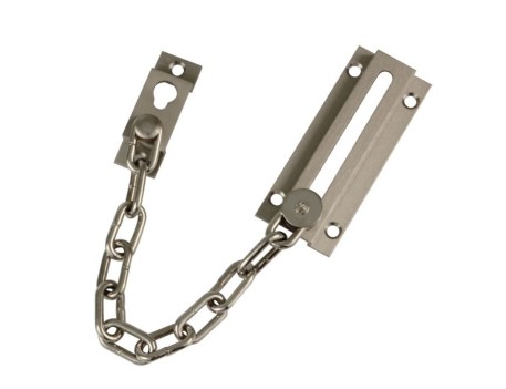 CADENA DE SEGURIDAD 1 LATÓN CROMO MATE 200MM AMIG