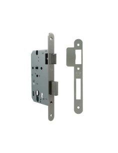 CERRADURA EMBUTIR ACERO CROMADO MATE 50/70MM AMIG 334