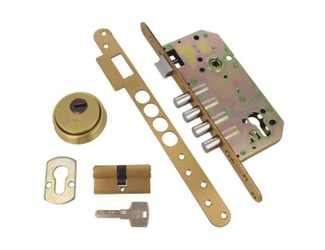 CERRADURA DE EMBUTIR PARA PUERTAS DE MADERA CROMO MATE 60 MM AMIG