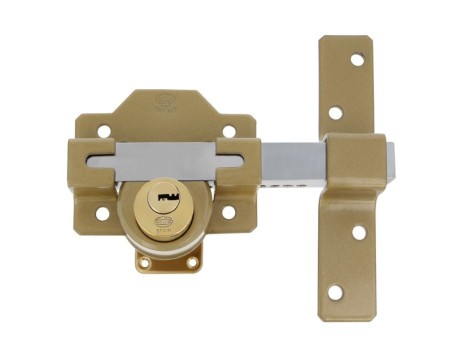 CERROJO DE SEGURIDAD SOBREPONER ACERO MARTELE 88X153 MM
