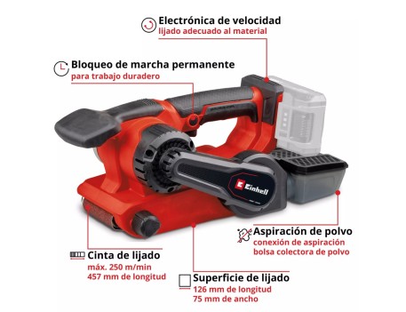 LIJADORA DE BANDA 18V ANCHO 457MM