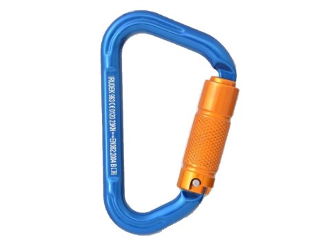 MOSQUETÓN AUTOMÁTICO BLIND BLUE 993 IRUDEK ALUMINIO TRI-LOCK