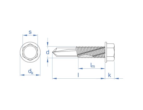 TORNILLO AUTOTALADRANTE PARA VIGA INDEX 5,5X60 MM
